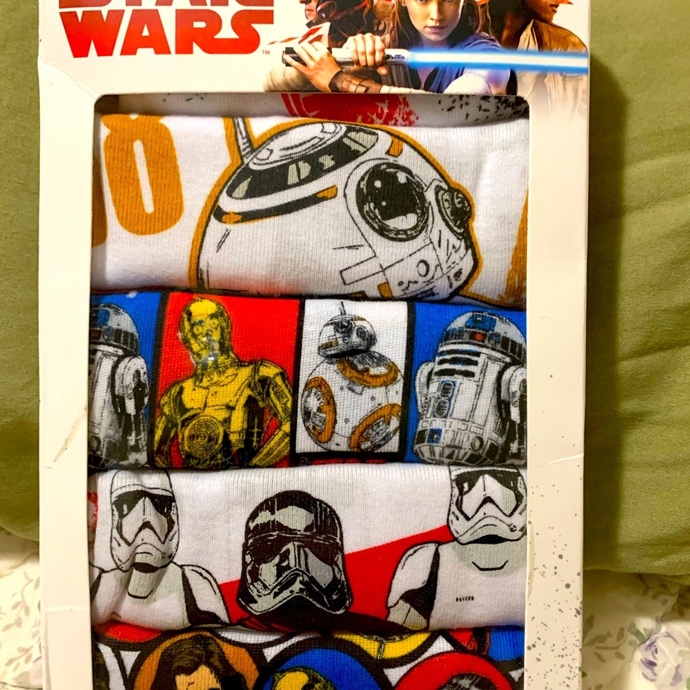 5pk Boys’ Star Wars Briefs Underpants Sz 8